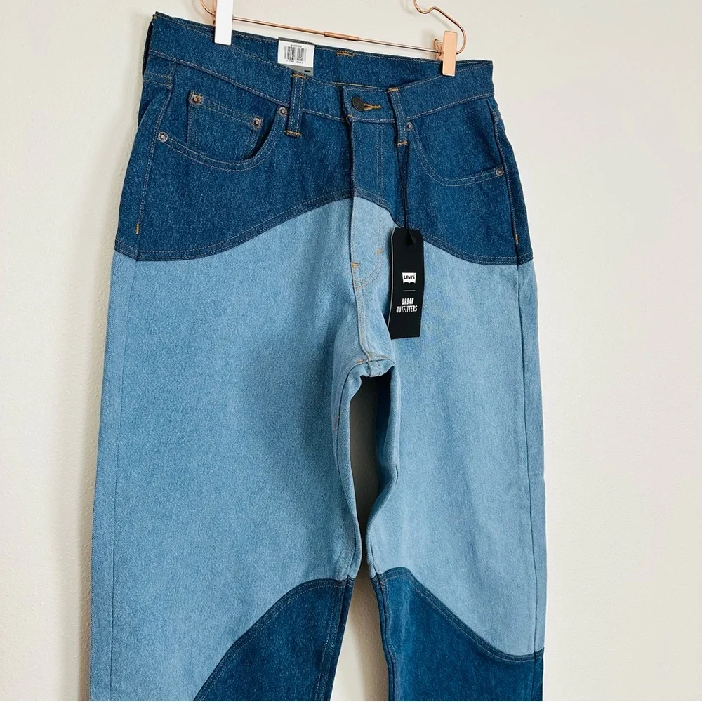 New Levi’s Skate UO Exclusive Colorblocked Super Baggy Vintage Denim Dark Jean